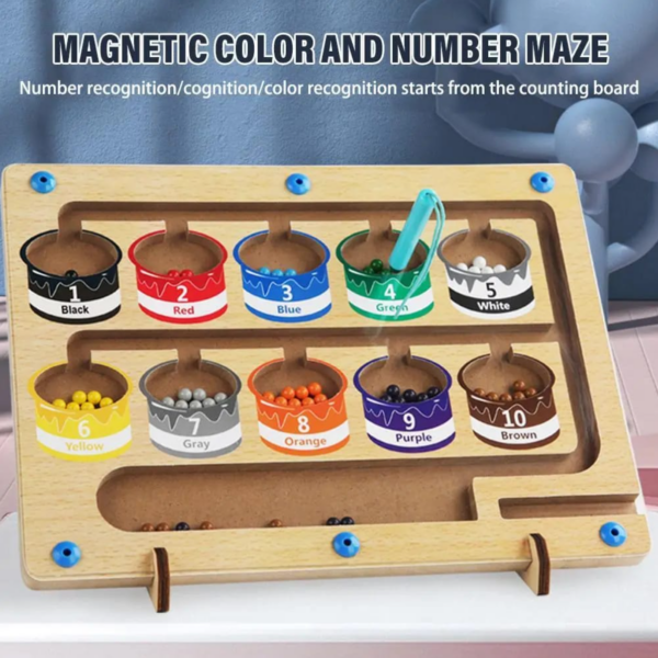 Magnetic Colour & Number Maze Board