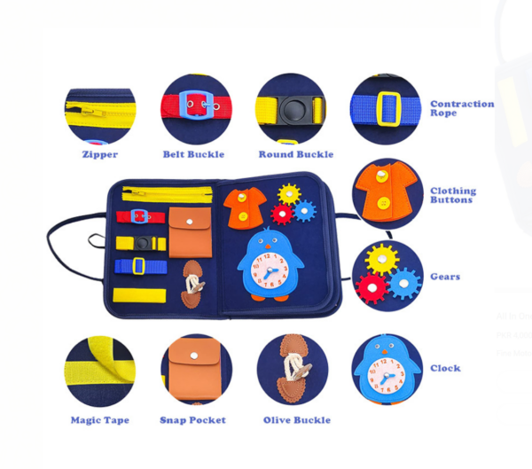 All In One Fine Motor Life Skills Busy Book